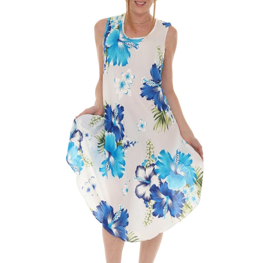 Floral Scoop Neck Sleeveless Dress